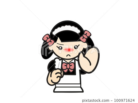 停止姿勢的女僕 100971624