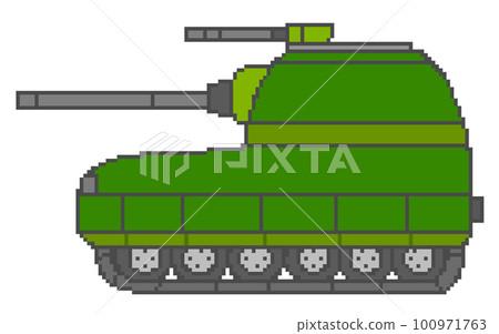 像素圖片_坦克(綠色) 像素圖片_坦克(綠色) 100971763