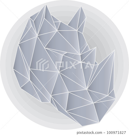 illustration of rhinoceros triangle with circle background. illustration of rhinoceros triangle with circle background. 100971827