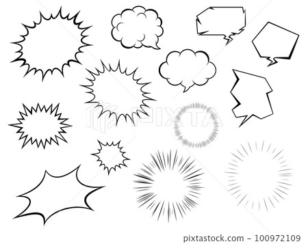 Comic speech bubble set 100972109