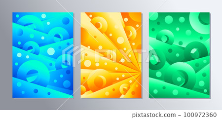 Colorful abstract circle and line background. Fun abstract background. 100972360