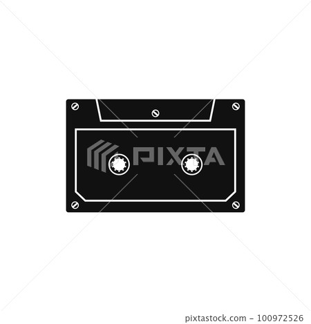 Audio Cassette Icon. Flat Style vector EPS. 100972526