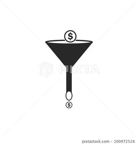 Business Sales Funnel Icon. Editable Vector EPS Symbol Illustration. 100972528