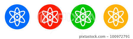Colorful atom icon set. vector. 100972791