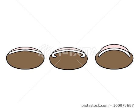 捲曲指甲和正常指甲（黑色指甲）的插圖 100973697