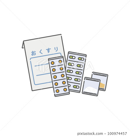 Health care_medicine bag and internal medicine (capsule, tablet, powder) 100974457