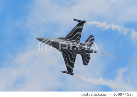 Belgian Air Force F-16 Display Team Circling Belgian Air Force F-16 Display Team Circling 100974533