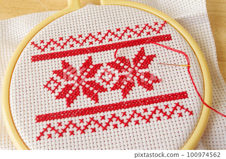 cross stitch embroidery cross stitch embroidery 100974562