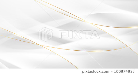 white abstract background with luxury golden lines vector illustration 100974953
