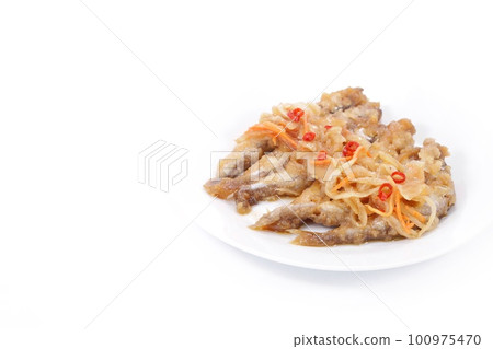 Nanban-zuke Shishamo 魚菜明亮的背景 100975470