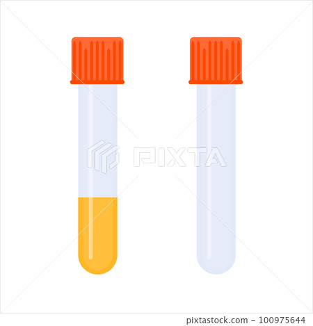 Urine sample test tube icon for medical research 100975644