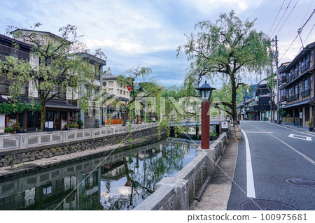 Quiet morning Yanagi-dori along the river bank of Kinosaki Onsen (Toyooka City, Hyogo Prefecture) Quiet morning Yanagi-dori along the river bank of Kinosaki Onsen (Toyooka City, Hyogo Prefecture) 100975681