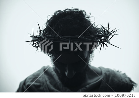 Jesus Christ with crown of thorns Jesus Christ with crown of thorns 100976215