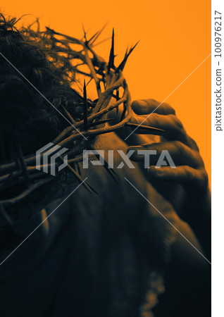 Jesus Christ with crown of thorns Jesus Christ with crown of thorns 100976217