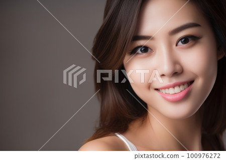 woman with beautiful white teeth woman with beautiful white teeth 100976272