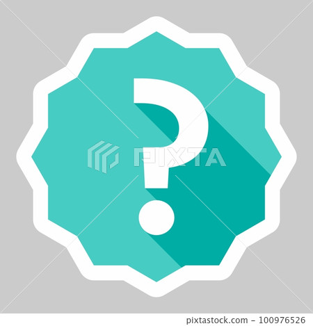 Question mark, FAQ sign, Help symbol, vector mark symbols light blue style. White stroke design. Isolated icon. Question mark, FAQ sign, Help symbol, vector mark symbols light blue style. White stroke design. Isolated icon. 100976526