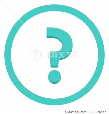 Question mark, FAQ sign, Help symbol, vector mark symbols light blue style. Isolated icon. 100976544