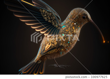 A cyborg hummingbird designed for fine detail 100977625