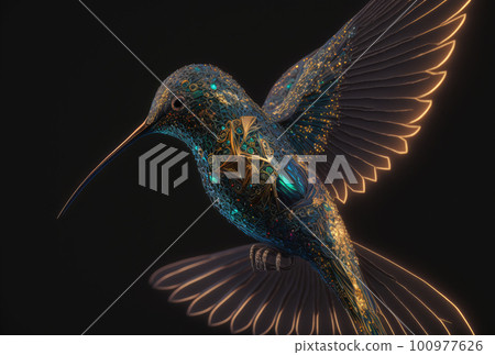 A cyborg hummingbird designed for fine detail 100977626