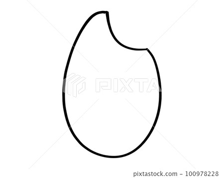 Simple rice grain illustration material 100978228
