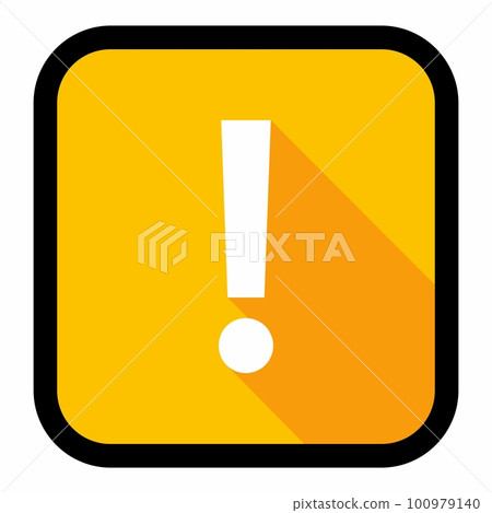 Exclamation mark, Attention sign, Caution icon, Hazard warning symbol, vector mark symbols Yellow style. Black stroke design. Isolated icon. Exclamation mark, Attention sign, Caution icon, Hazard warning symbol, vector mark symbols Yellow style. Black stroke design. Isolated icon. 100979140