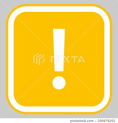 Exclamation mark, Attention sign, Caution icon, Hazard warning symbol, vector mark symbols Yellow style. Isolated icon. Exclamation mark, Attention sign, Caution icon, Hazard warning symbol, vector mark symbols Yellow style. Isolated icon. 100979202