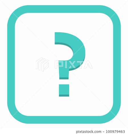 Question mark, FAQ sign, Help symbol, vector mark symbols light blue style. Isolated icon. 100979463
