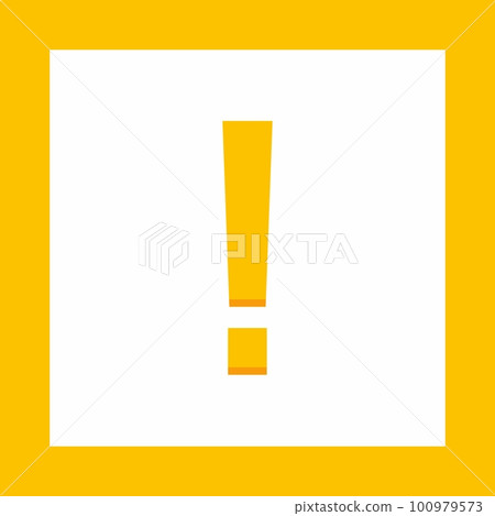 Exclamation mark, Attention sign, Caution icon, Hazard warning symbol, vector mark symbols Yellow style. Isolated icon. 100979573