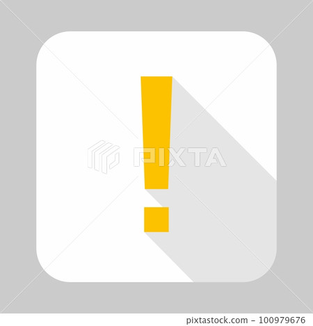 Exclamation mark, Attention sign, Caution icon, Hazard warning symbol, vector mark symbols Yellow style. Isolated icon. 100979676
