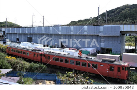 Shinkansen repair work 100980848