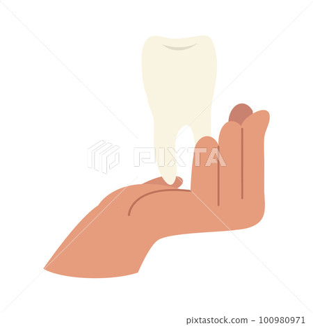 Hand Holding with tooth flat 100980971
