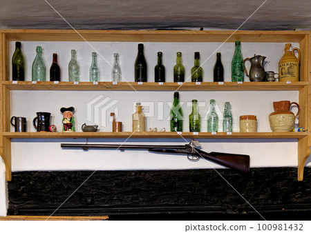 Victorian kitchen at Tudor House Museum Worcester - United Kingdom 100981432