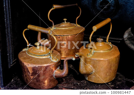Victorian kitchen at Tudor House Museum Worcester - United Kingdom 100981447