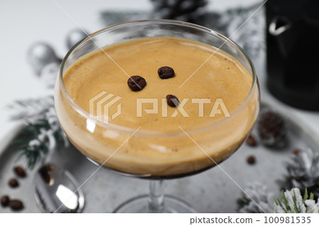 Espresso martini cocktail, delicious alcohol drink, dessert cocktail Espresso martini cocktail, delicious alcohol drink, dessert cocktail 100981535