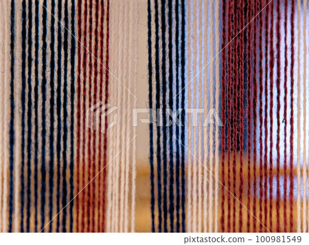 Yarn for weaving loom at Tudor House Museum Worcester - United Kingdom 100981549