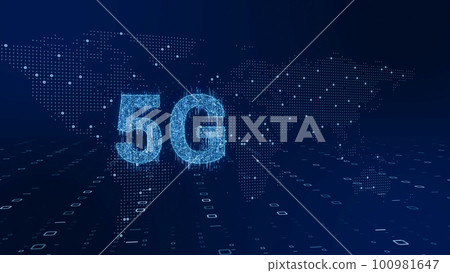 Image of digital transformation by digital cloud 5G cyber security concept 100981647