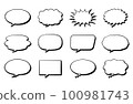 simple shadowed speech bubble set 100981743