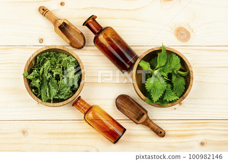 Fresh and dry nettle. 100982146