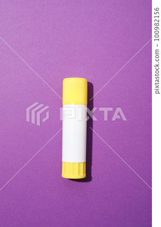 Concept of different office stationery with glue 100982156