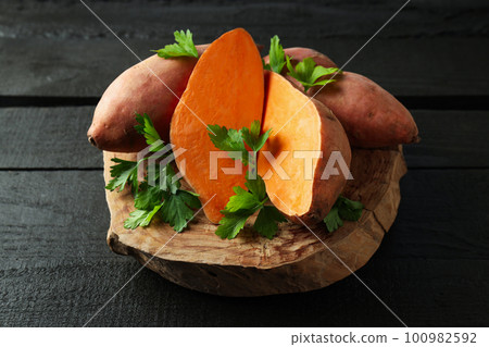 Concept of vegetables, tasty sweet potato, Batat 100982592