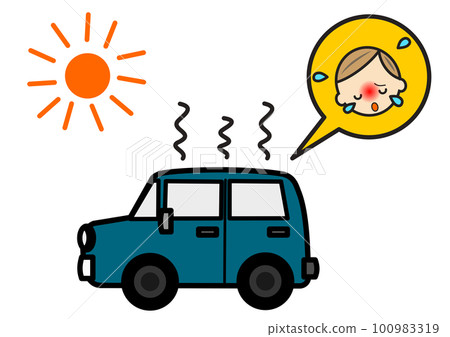 A child left in a hot car A child left in a hot car 100983319