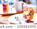 Inside a stylish cafe 100983956
