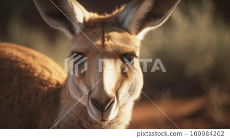 Wild kangaroo 100984202