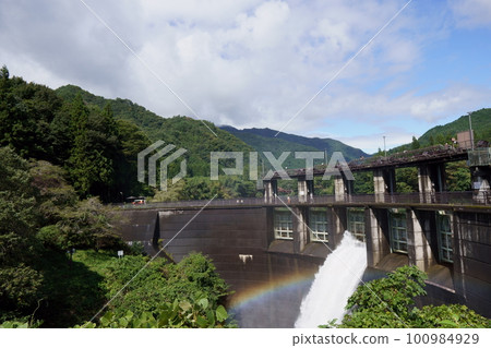 Landscape with a dam Landscape with a dam 100984929