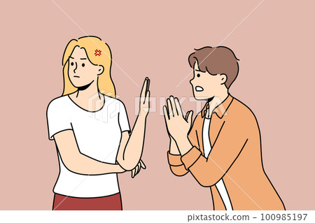 Man ask woman for forgiveness 100985197