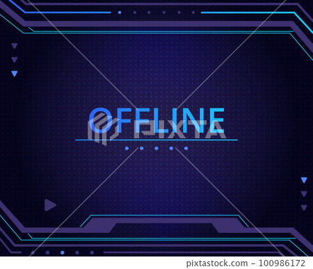 Live game stream banner. Offline gaming streaming interface, mmo stream standby mode flat vector background illustration. Garish game broadcast poster Live game stream banner. Offline gaming streaming interface, mmo stream standby mode flat vector background illustration. Garish game broadcast poster 100986172