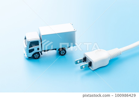 卡車和電源插頭藍背 卡車和電源插頭藍背 100986429