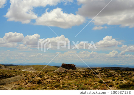 Desolate Landscape Petrified Forest Arizona Desolate Landscape Petrified Forest Arizona 100987128