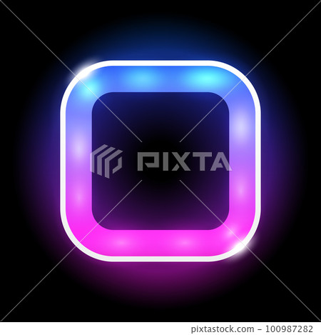 Square Shape LED Lamp Neon Color Frame Square Shape LED Lamp Neon Color Frame 100987282