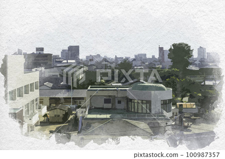 水彩畫松阪松阪市殘疾人福祉中心 三重縣松阪市 100987357